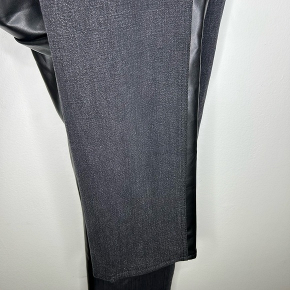 Abercrombie & Fitch Ultra High Rise Ankle Straight Jean-Black With Leather - Picture 7 of 10